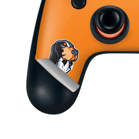 University of Tennessee-Knoxville T Logo on Orange Google Stadia Controller Skin